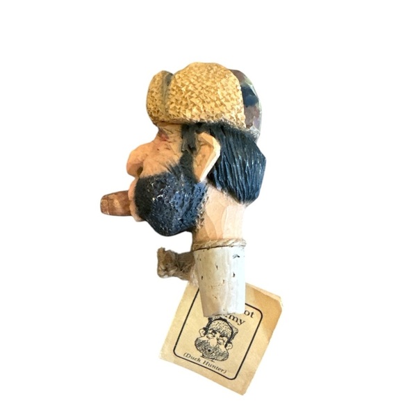 Spit N Whittle Chris Hammack Sure Shot Sammy Duck Hunter Cork Bottle Stopper - Picture 2 of 8